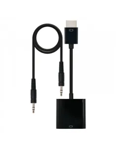 Nanocable CONVERSOR HDMI A SVGA+AUDIO, HDMI/M-SVGA/H+3.5/H, NEGRO, 10 CM+1.0 M