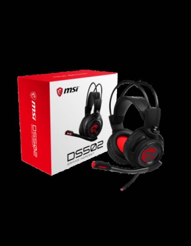 MSI DS502 Auriculares Diadema Negro, Rojo