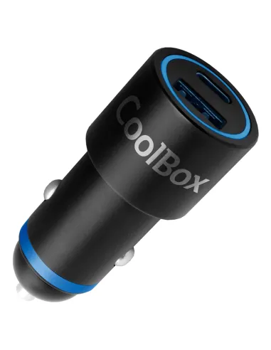 CoolBox COO-CUC-48CA cargador de dispositivo móvil Universal Negro, Azul Encendedor de cigarrillos Carga rápida Auto, Interior