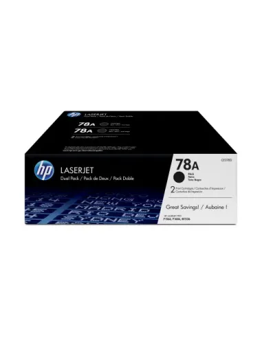 HP Pack de ahorro de 2 cartuchos de tóner original LaserJet HP 78A negro