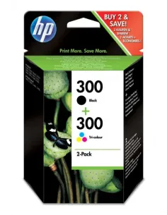 HP Pack de ahorro de 2 cartuchos de tinta original HP 300 negro/Tri-color