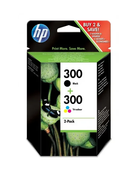 HP Pack de ahorro de 2 cartuchos de tinta original HP 300 negro/Tri-color