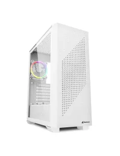 CAJA MIDI ATX SHARKOON VS9 RGB BLANCA 2 USB-A 3XVENT 120MM S/FUENTE BLANCO