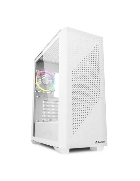 CAJA MIDI ATX SHARKOON VS9 RGB BLANCA 2 USB-A 3XVENT 120MM S/FUENTE BLANCO