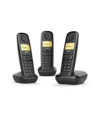 Gigaset A170 Trio Teléfono DECT/analógico Negro Identificador de llamadas