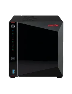 Servidor nas asustor tower 4 bay quad - core 2ghz 4gb ddr4
