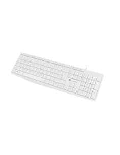 TECLADO NATEC NAUTILUS SLIM LAYOUT USB BLANCO