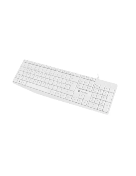 TECLADO NATEC NAUTILUS SLIM LAYOUT USB BLANCO