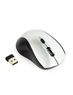 RATON GEMBIRD PLATA NEGRO RF INALAMBRICO PILAS