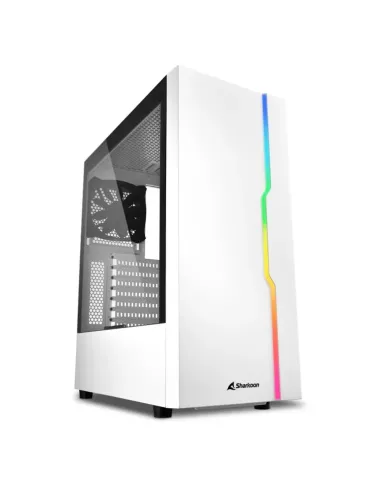 CAJA SHARKOON RGB SLIDER ATX 2XUSB3.0 2XUSB2.0 SIN FUENTE BLANCO