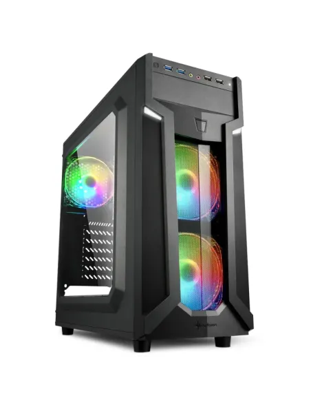 CAJA ATX SHARKOON VG6-W RGB 2XUSB3.0 RGB  SIN FUENTE NEGRO