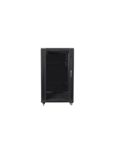 ARMARIO RACK LANBERG 22U 600X600 FLAT PACK PUERTA CRISTAL NEGRO