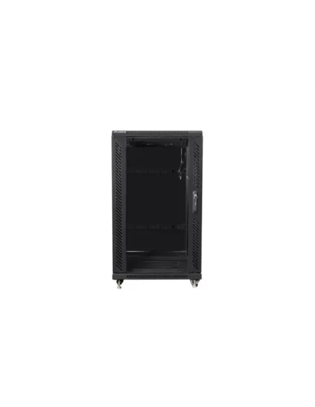 ARMARIO RACK LANBERG 22U 600X600 FLAT PACK PUERTA CRISTAL NEGRO
