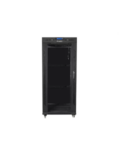 ARMARIO LANBERG RACK 19" 22U 800X1000 FLAT PACK NEGRO PUERTA CRISTAL CON LCD