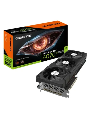 GIGABYTE GeForce RTX 4070 Ti SUPER WINDFORCE MAX OC - 16GB GDDR6X, 256bit, PCI-E 4.0, 2655MHz Frecuencia Base, 3 x DisplayPort 1