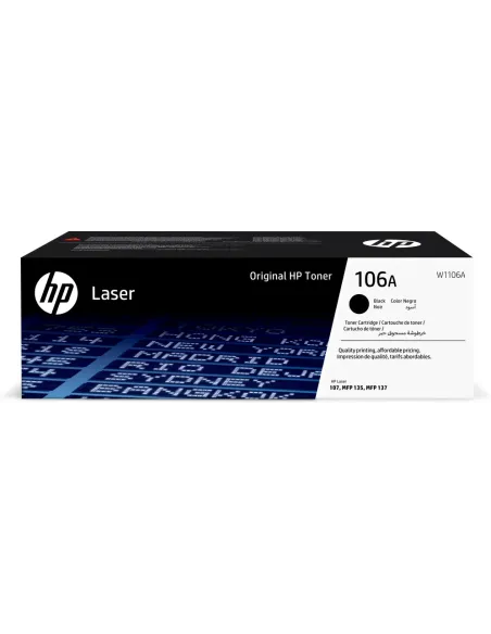 HP Cartucho de tóner Original HP Laser 106A negro
