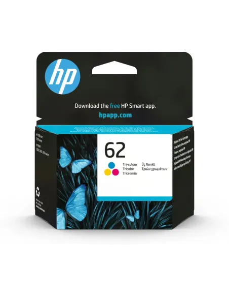 HP Cartucho de tinta original HP 62 tricolor
