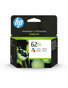 HP Cartucho de tinta original HP 62XL de alta capacidad tricolor
