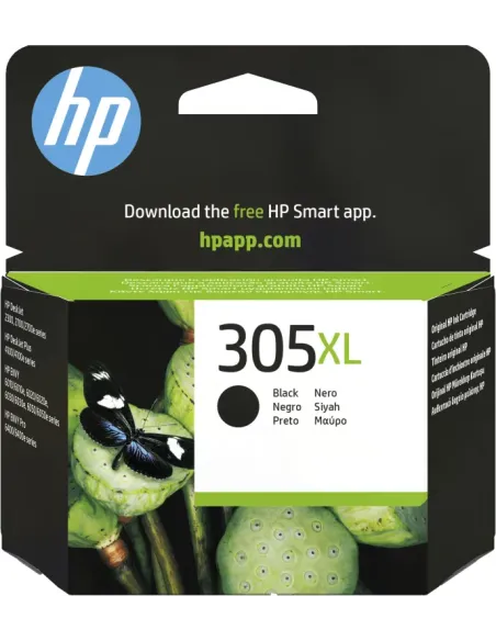 HP Cartucho de tinta Original HP 305XL de alta capacidad negro