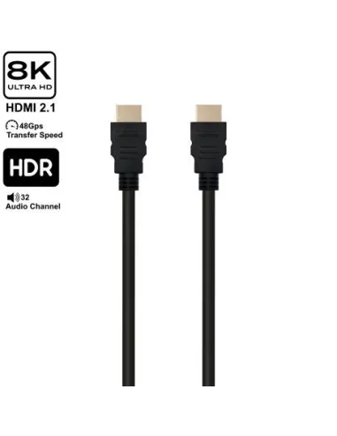 EWENT ULTRA HIGH SPEED HDMI 2.1 CABLE WITH ETHERNET, BLACK, M/M 8,0M, 8K@60HZ, HDR