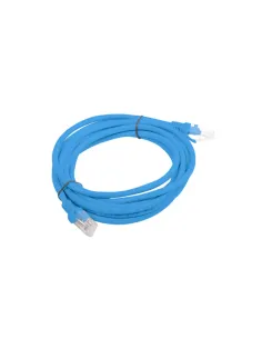 CABLE RED LANBERG LATIGUILLO CAT.6 UTP 3M AZUL FLUKE  PASSED