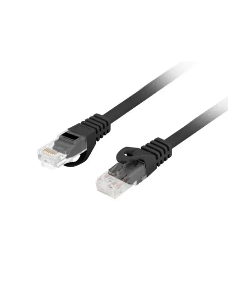 CABLE RED LANBERG LATIGUILLO CAT.6 UTP LSZH CU 1.5M NEGRO FLUKE  PASSED