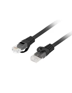 CABLE RED LANBERG LATIGUILLO CAT.6 UTP LSZH CU 2M NEGRO FLUKE  PASSED