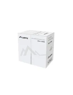 BOBINA CABLE RED LANBERG UTP RJ45 CAT.6 SOLIDO CU AWG24 305M GRIS FLUKE TEST