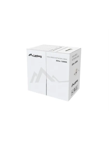 BOBINA CABLE RED LANBERG UTP RJ45 CAT.6 SOLIDO CU AWG24 305M GRIS FLUKE TEST