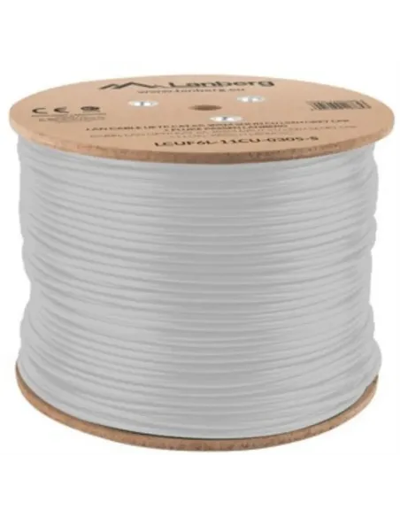 BOBINA CABLE RED LANBERG FTP RJ45 CAT.6A SOLIDO CU AWG24 LSZH CPR 305M GRIS FLU