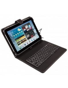 SilverHT Funda Universal con Teclado Micro USB para tablets de 9" a 10.1"