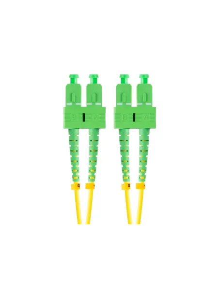 LATIGUILLO FIBRA 2M LANBERG MONO SC/APC-SC/APC DUPLEX G657A1 LSZH AMARILLO