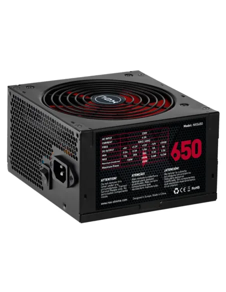 NOX NXS650 unidad de fuente de alimentación 650 W 20+4 pin ATX Negro, Rojo NOX NXS650 unidad de fuente de alimentación 650 W 20+4 pin ATX Negro, Rojo