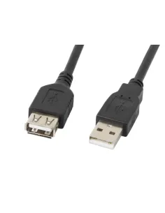 CABLE ALARGADOR LANBERG USB 2.0 MACHO HEMBRA 5M NEGRO