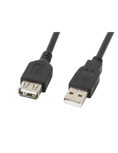 CABLE ALARGADOR LANBERG USB 2.0 MACHO HEMBRA 5M NEGRO