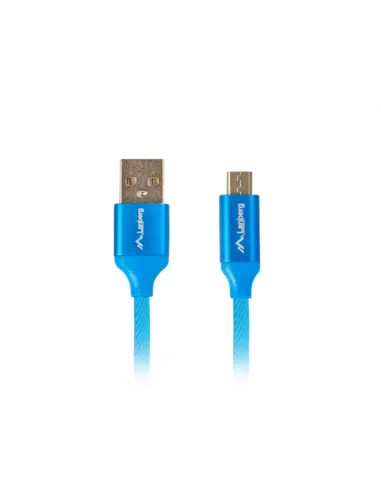 CABLE USB LANBERG 2.0 MACHO/MICRO USB MACHO QUICK CHARGE 3.0 1.8M AZUL