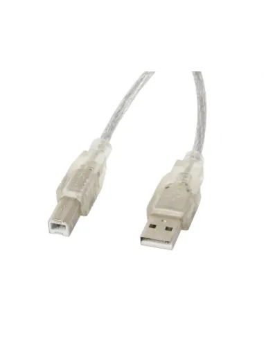 CABLE IMPRESORA LANBERG USB MACHO/USB MACHO FERRITA 3M TRANSPARENTE