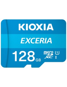 Tarjeta memoria micro secure digital sd kioxia 128gb exceria uhs - i c10 r100 con adaptador