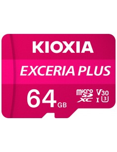 Tarjeta memoria micro secure digital sd kioxia 64gb exceria plus uhs - i c10 r98 con adaptador