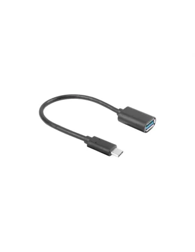 ADAPTADOR USB LANBERG USB-C M 3.1 A USB-A H 15CM OTG NEGRO