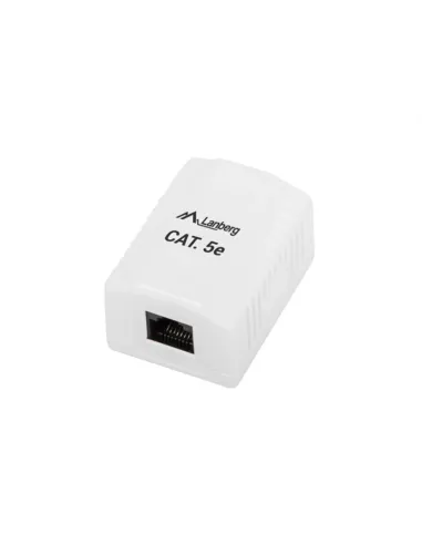 ROSETA DE SUPERFICIE LANBERG CAT.5E UTP 1X TOMA RJ45 BLANCO