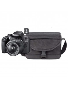 Canon EOS 2000D BK 18-55 IS + SB130 +16GB EU26 Juego de cámara SLR 24,1 MP CMOS 6000 x 4000 Pixeles Negro