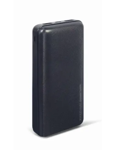 POWERBANK GEMBIRD 20000mAh 1x microUSB A 2x USB-A NEGRO