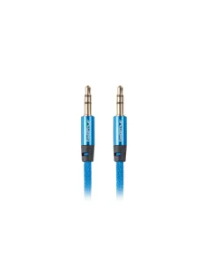 CABLE ESTEREO LANBERG JACK 3.5MM MACHO/JACK 3.5MM MACHO 1M AZUL