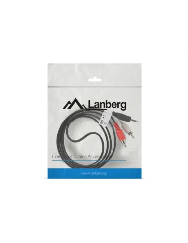 CABLE ESTEREO LANBERG JACK 3.5MM/2X RCA MACHO 1.5M