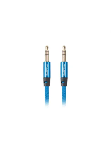 CABLE MINIJACK LANBERG 3.5MM M/M 3 PIN 2M PREMIUM AZUL