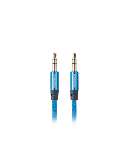 CABLE MINIJACK LANBERG 3.5MM M/M 3 PIN 2M PREMIUM AZUL