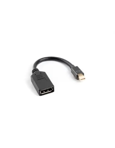 ADAPTADOR LANBERG DISPLAYPORT MINI MACHO A DISPLAYPORT HEMBRA CABLE 10 CM NEGRO