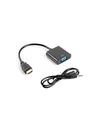 ADAPTADOR LANBERG HDMI MACHO/VGA HEMBRA+MINIJACK 3.5MM HEMBRA 20CM