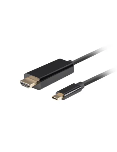 CABLE USB-C A HDMI LANBERG MACHO/MACHO 4K 60HZ 1.8M NEGRO